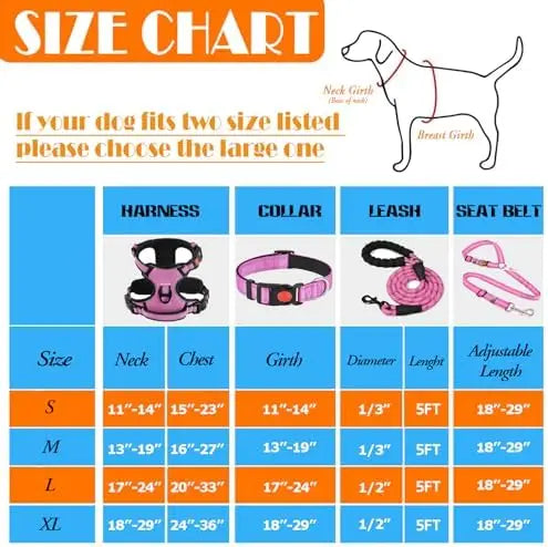 Training Kit for Dogs: LOBEVE No Pull Harness with Collar & Leash Set