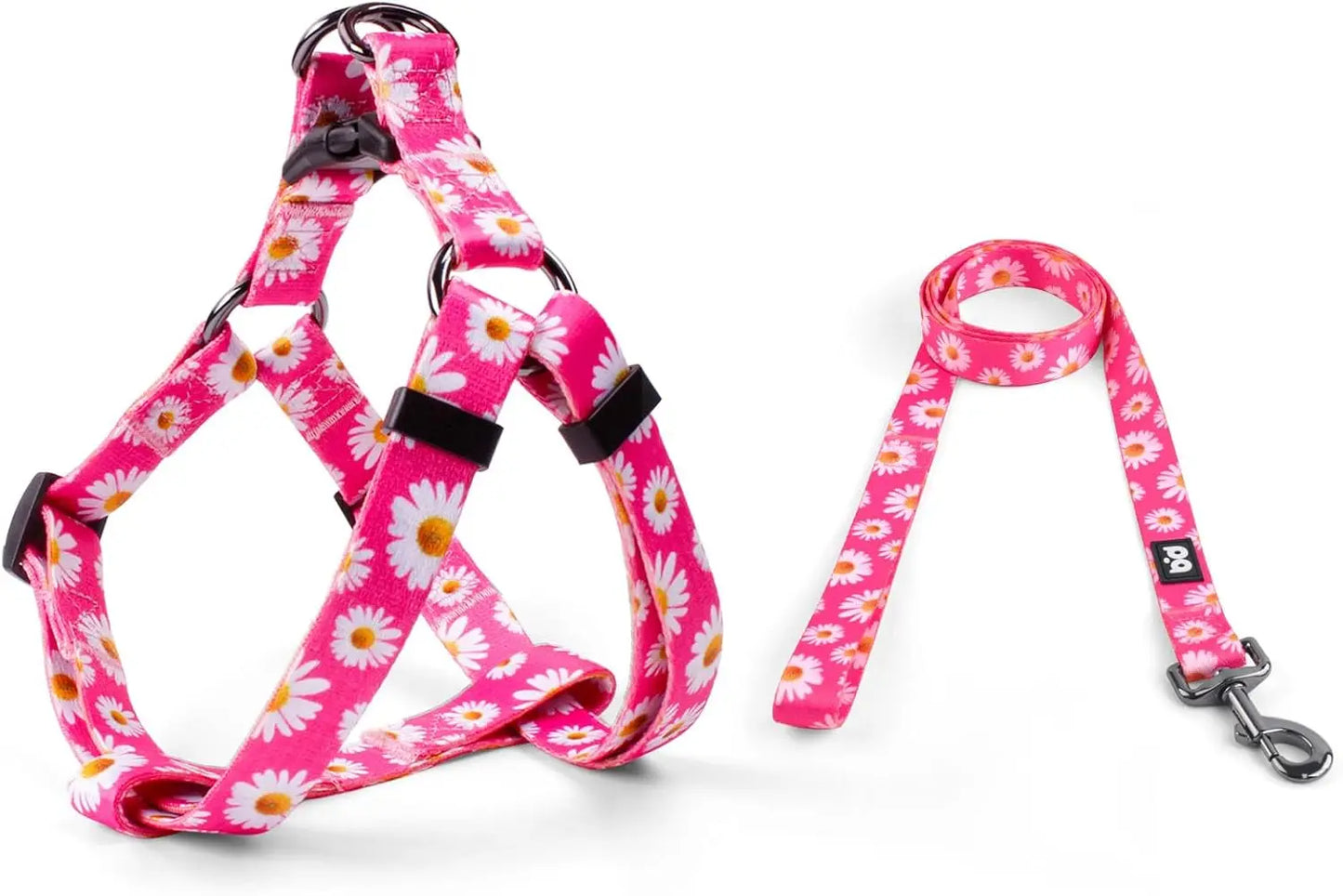 Adjustable Dog Harness & Leash Set, No-Pull Back Clip, Anti-Twist for All Dog Sizes
