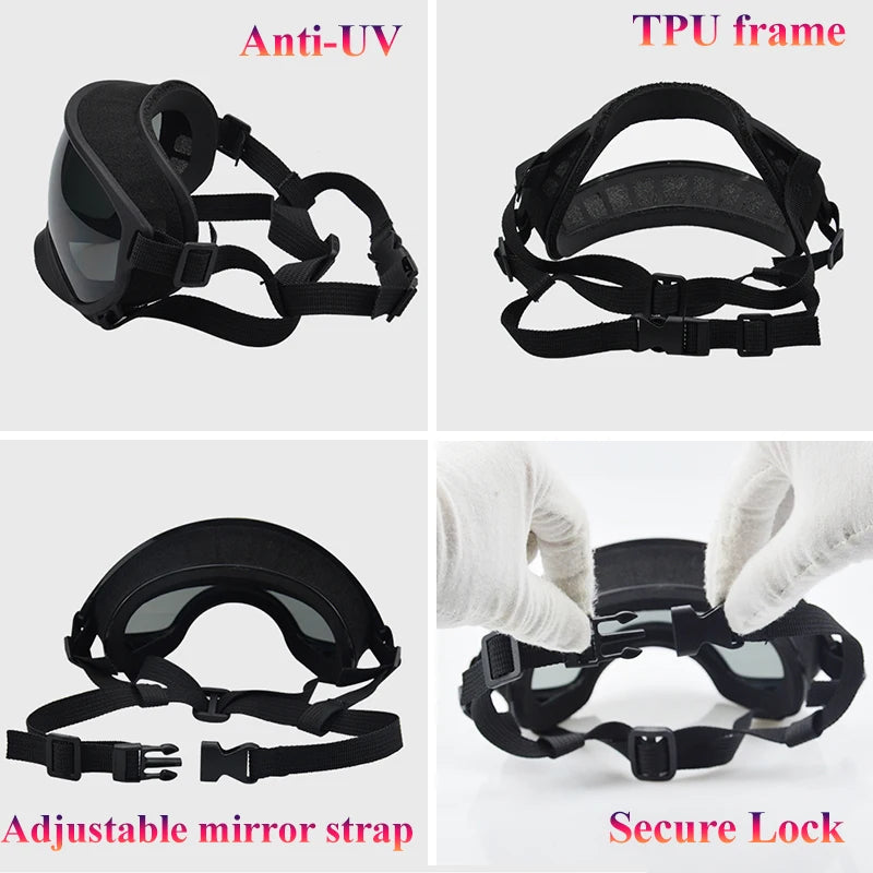 Dog Goggles Anti-UV Sun Glasses Eyewear Protection Adjustable Windproof Pet Dog Supplies For Travel